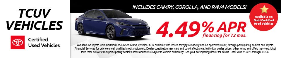 TCUV Gold Certified Vehicles | Harr Toyota