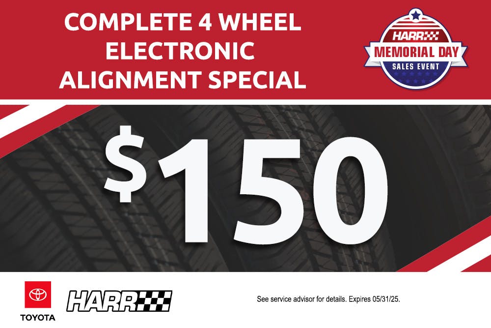 Complete 4 Wheel Electronic Alignment Special | Harr Toyota