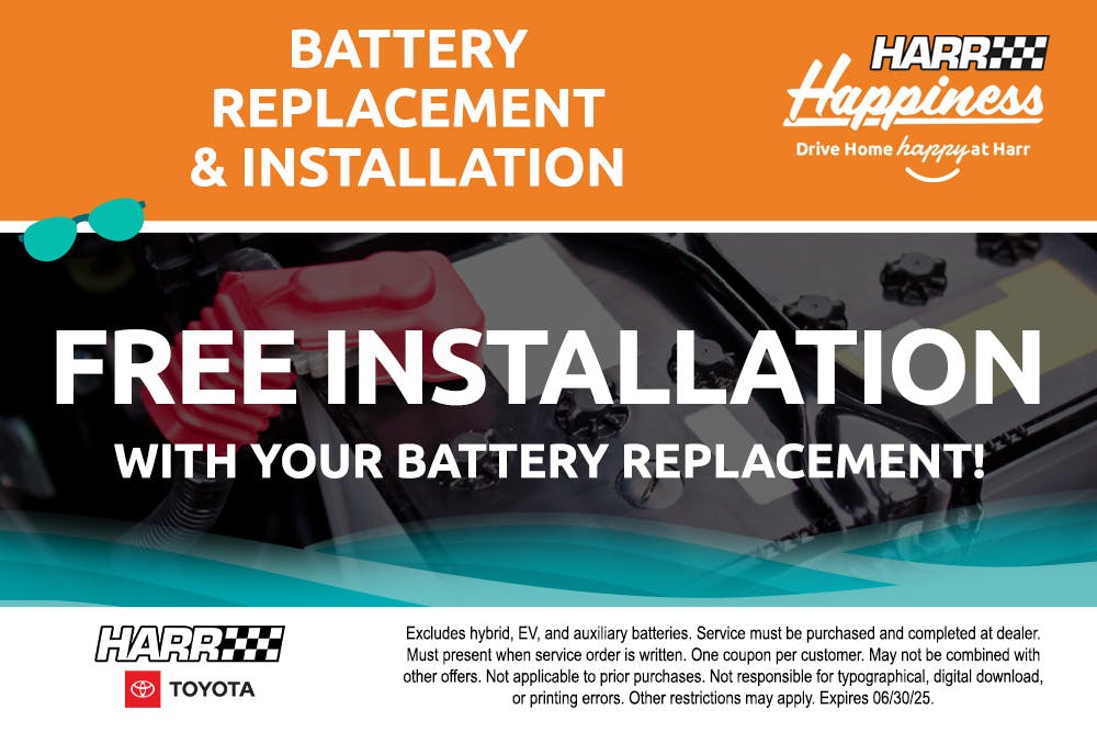 Battery Replacement & Installation | Harr Toyota