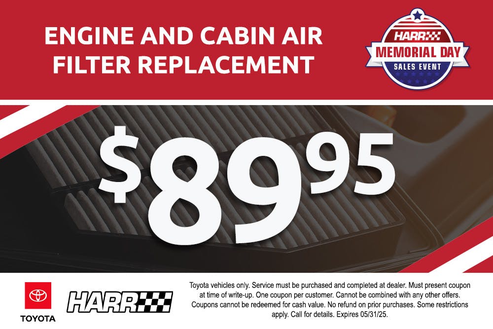 Engine & Cabin Air Filter Replacement | Harr Toyota