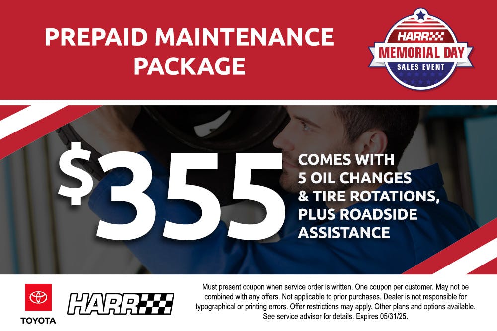 Prepaid Maintenance Package | Harr Toyota