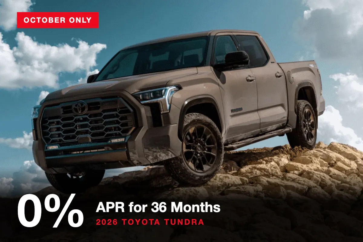0% APR for 36 Months on 2026 Toyota Tundra | 