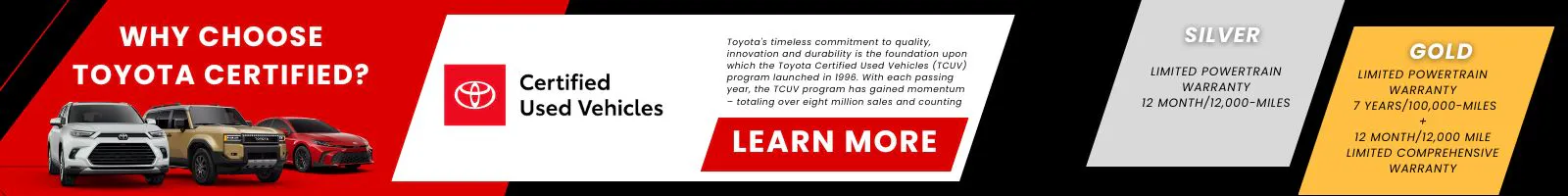 Tcuv Gold /Silver  Certified | I-10 Toyota