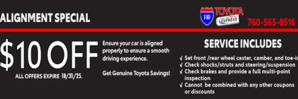 Tire Alignment Special | I-10 Toyota