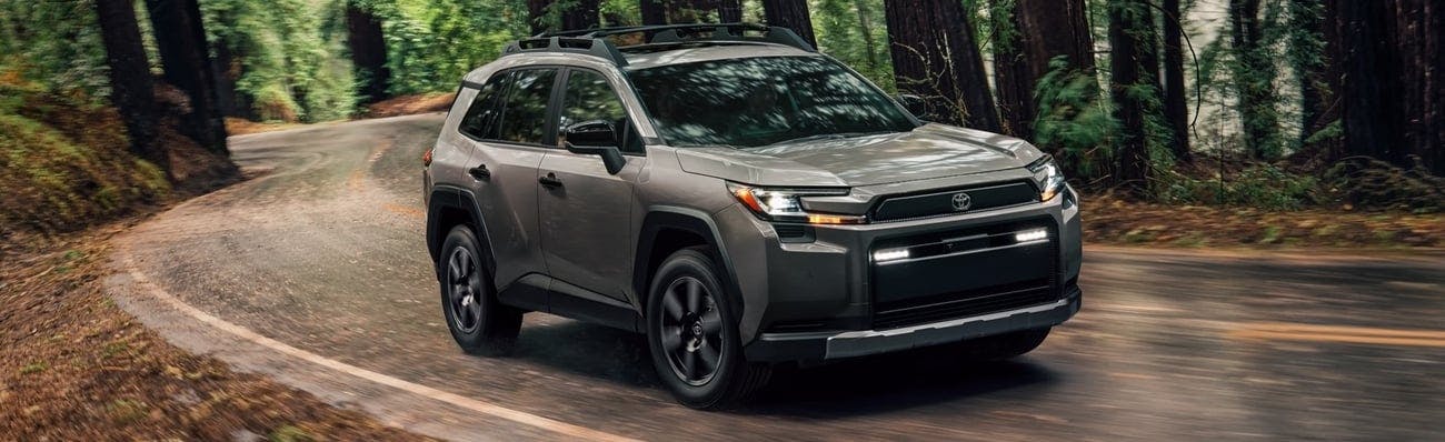 Toyota Rav4 driving in the forrest