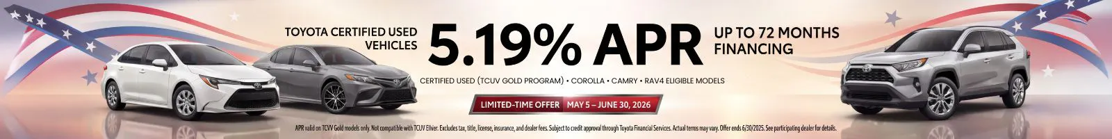 Tcuv  5.19% Gold Certified | I-10 Toyota