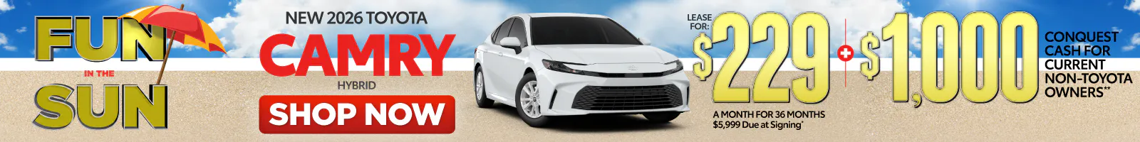 Lease Special: New 2026 Toyota Camry Hybrid