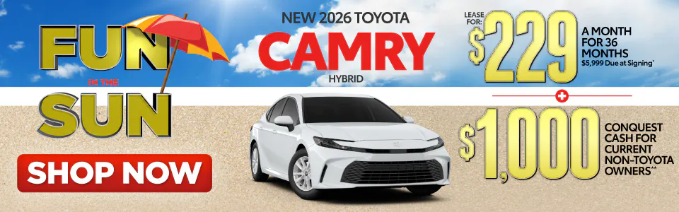 Lease Special: New 2026 Toyota Camry Hybrid | I-95 Toyota of Brunswick