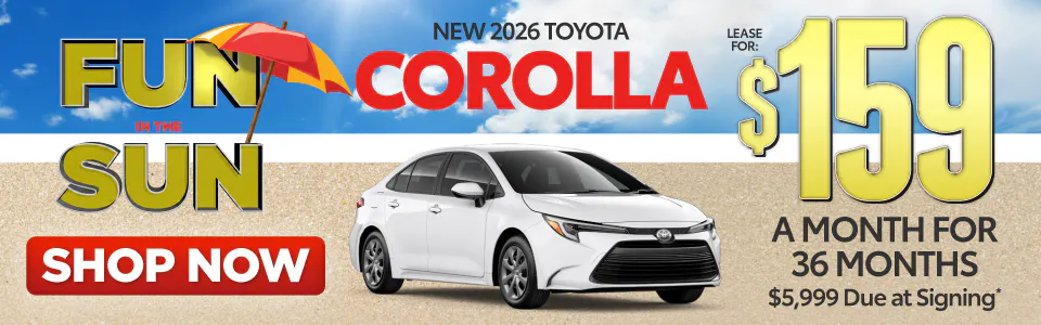 Lease Special: New 2026 Toyota Corolla | I-95 Toyota of Brunswick
