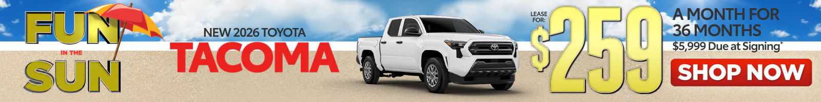 Lease Special: New 2026 Toyota Tacoma
