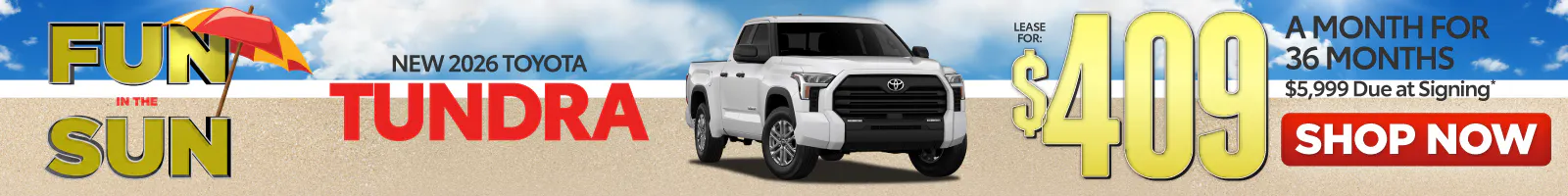 Lease Special: New 2026 Toyota Tundra