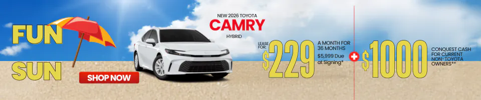 Lease Special: New 2026 Toyota Camry Hybrid | I-95 Toyota of Brunswick