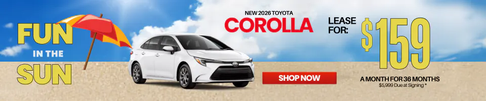 Lease Special: New 2026 Toyota Corolla | I-95 Toyota of Brunswick