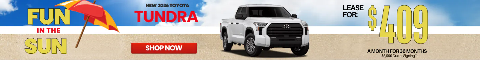 Lease Special: New 2026 Toyota Tundra
