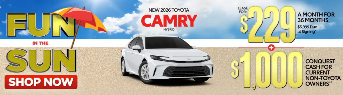 Lease Special: New 2026 Toyota Camry Hybrid | I-95 Toyota of Brunswick