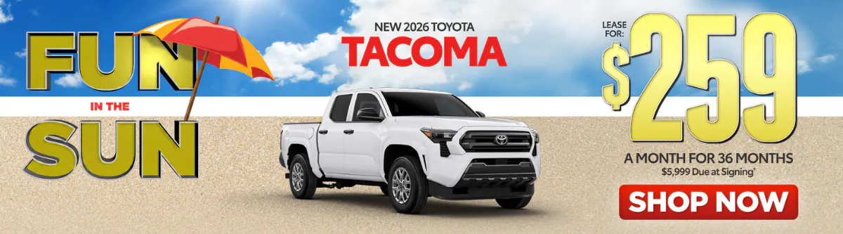 Lease Special: New 2026 Toyota Tacoma | I-95 Toyota of Brunswick