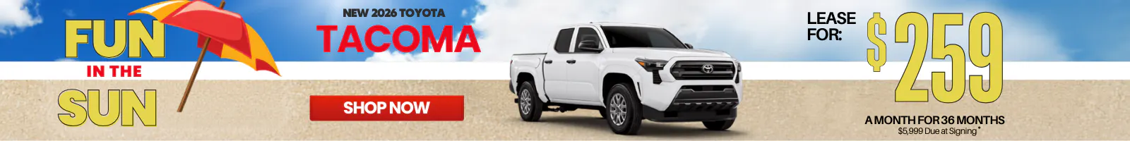 Lease Special: New 2026 Toyota Tacoma