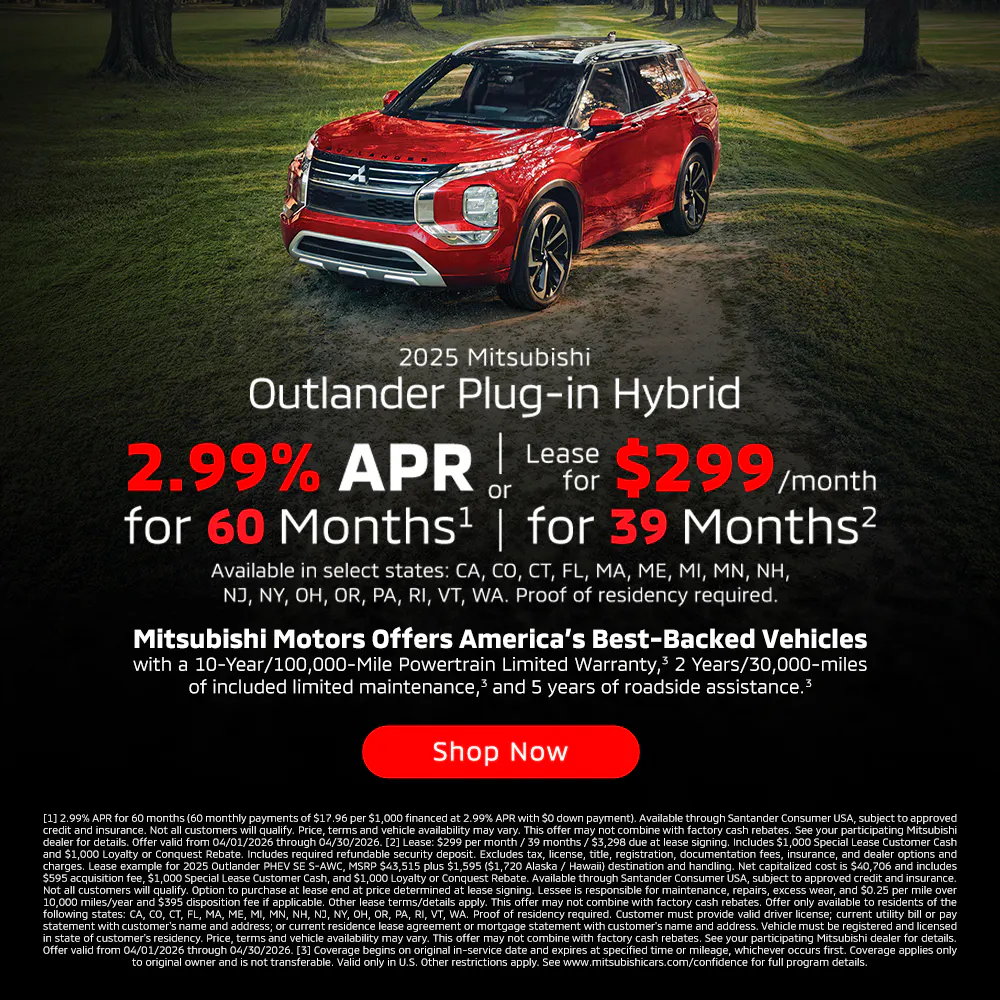 April 2026 Outlander Plug-in Hybrid | Icon Mitsubishi