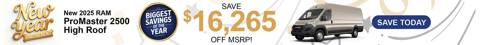 New 2025 Ram ProMaster 2500 High Roof