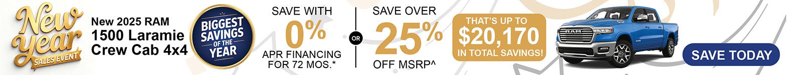 New 2025 Ram 1500 Laramie Crew Cab 4×4