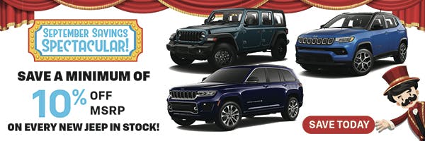 Save a Minimum of 10% Off MSRP on Every New Jeep In Stock | Jack CDJR