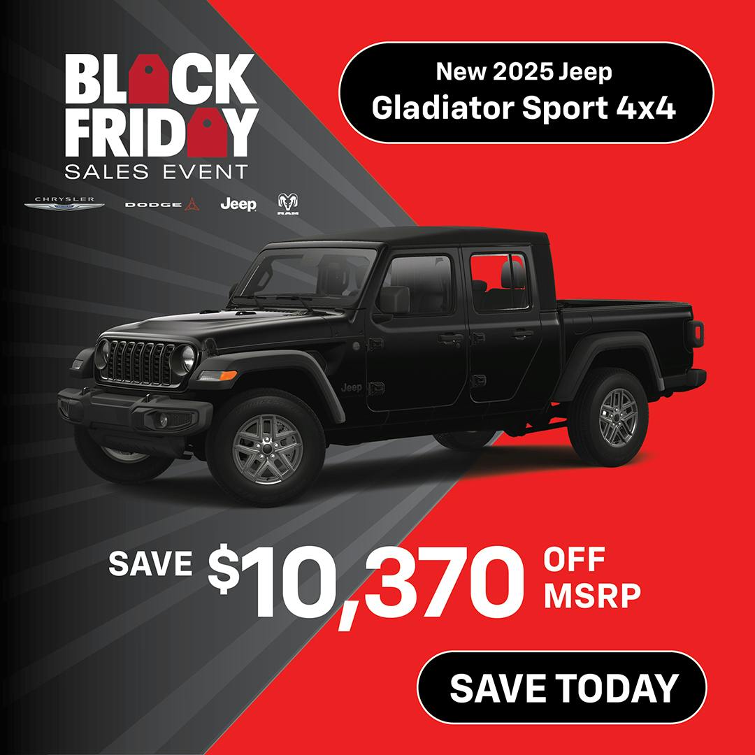 New 2025 Jeep Gladiator Sport 4×4 | Jack CDJR