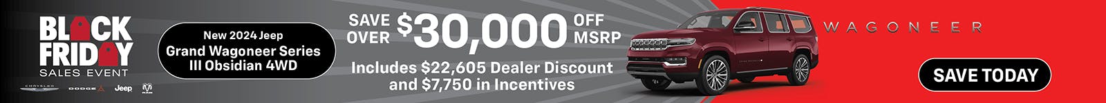 New 2024 Jeep Grand Wagoneer Series III Obsidian 4WD