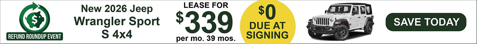 New 2026 Jeep Wrangler Sport S 4×4