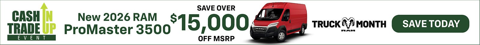 New 2026 RAM ProMaster 3500