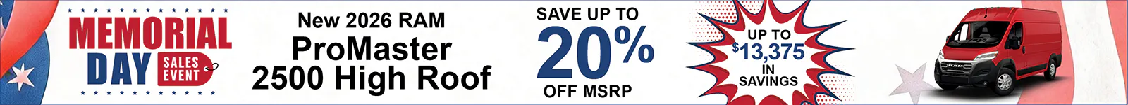 New 2026 Ram ProMaster 2500 High Roof