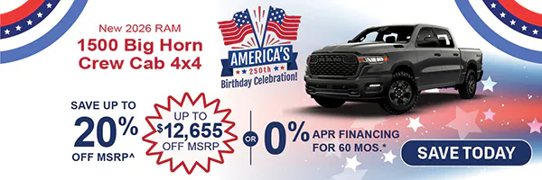 New 2026 Ram 1500 Big Horn Crew Cab 4×4 | Jack CDJR
