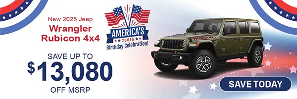 New 2025 Jeep Wrangler Rubicon 4×4 | Jack CDJR