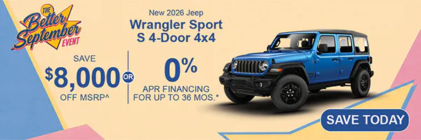 New 2026 Jeep Wrangler Sport S 4-Door 4×4 | Jack CDJR
