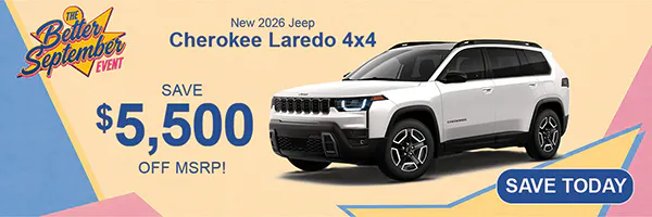 New 2026 Jeep Cherokee Laredo 4×4 | Jack CDJR