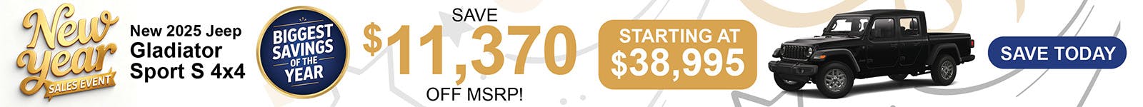 New 2025 Jeep Gladiator Sport S 4×4