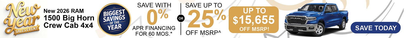 New 2026 Ram 1500 Big Horn Crew Cab 4×4
