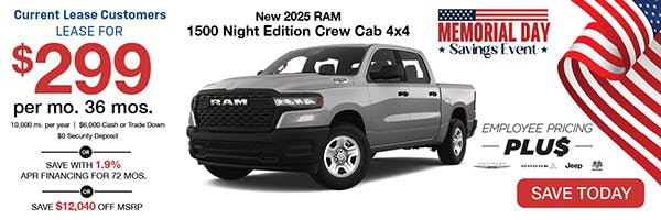 New 2025 Ram 1500 Night Edition Crew Cab 4×4 | Jack CDJR