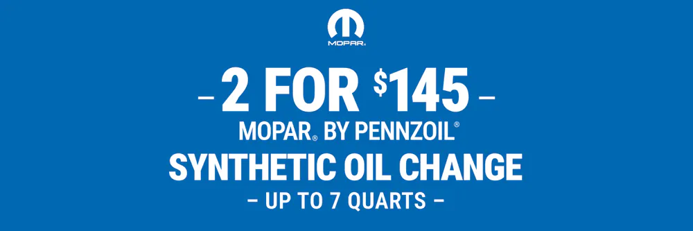 2 Synthetic Oil Changes for $145 | Jacky Jones CDJR