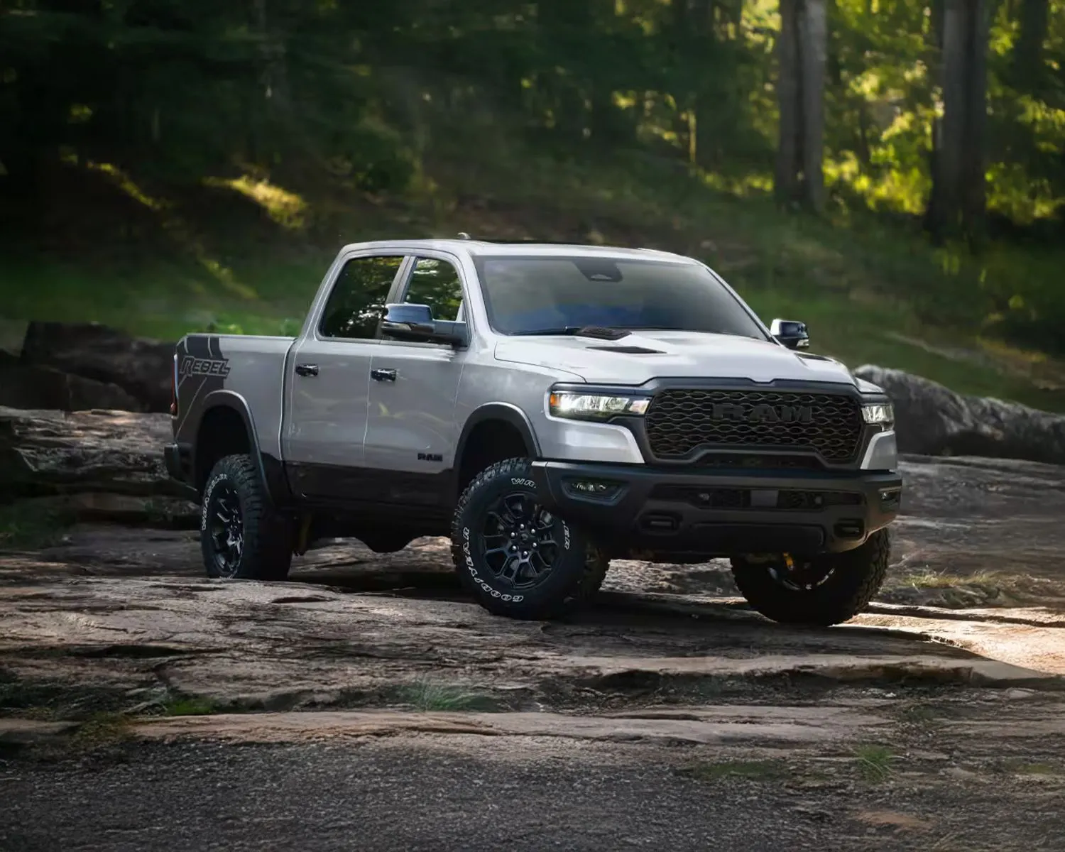 Silver Ram pickup truck