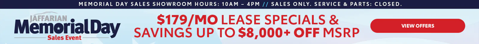 Memorial Day Savings