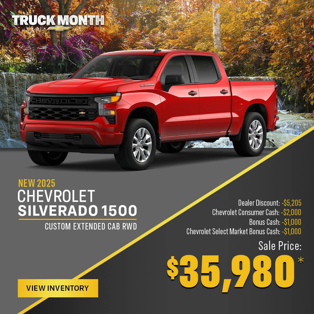 New 2025 Chevrolet Silverado 1500 – $35980