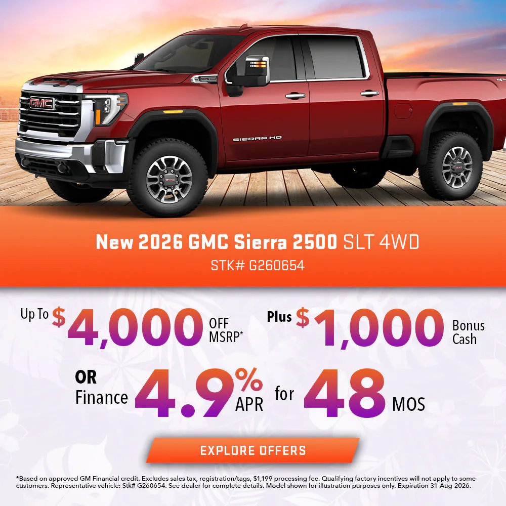 New 2026 GMC Sierra 2500 SLT 4WD STK # G260654 | Joyce Koons Buick GMC