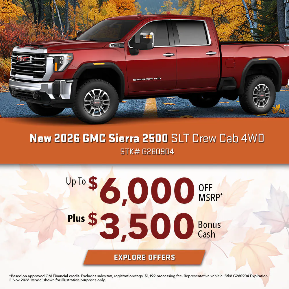 New 2026 GMC Sierra 2500 SLT Crew Cab 4WD | Joyce Koons Buick GMC