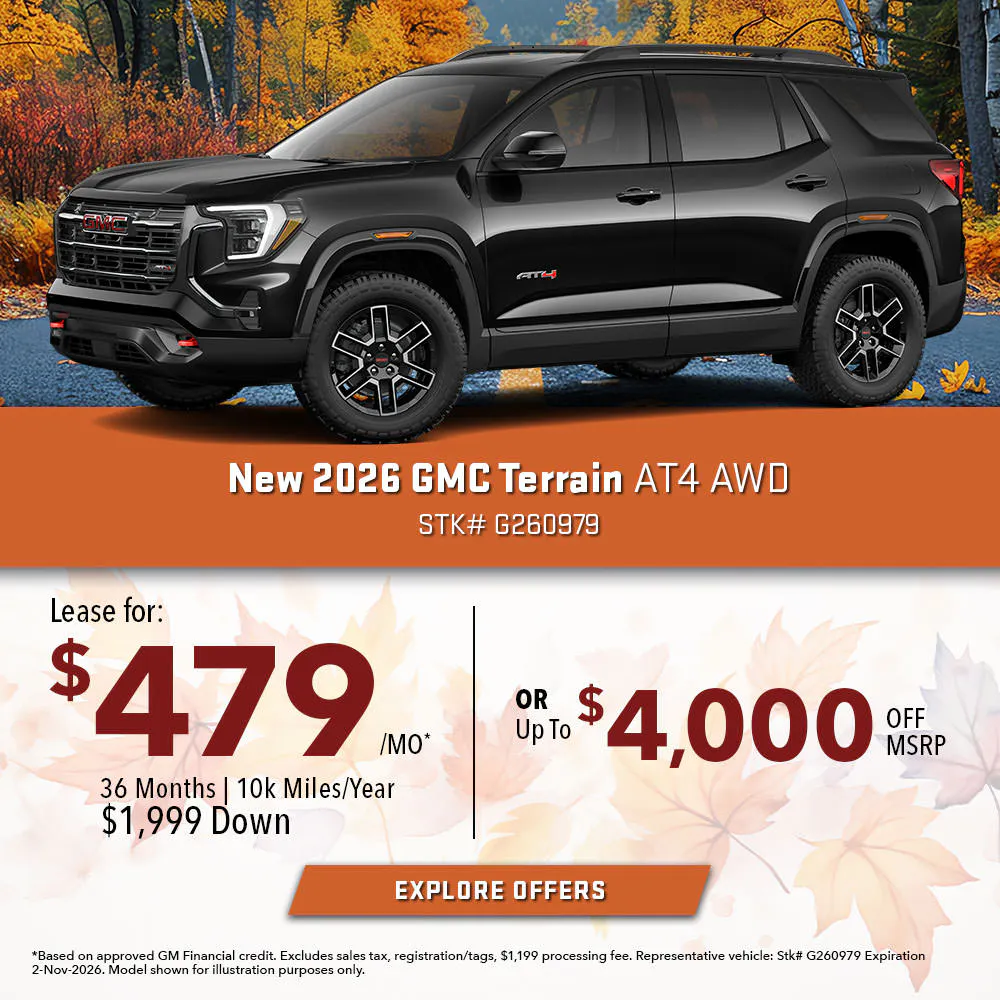 New 2026 GMC Terrain AT4 AWD | Joyce Koons Buick GMC