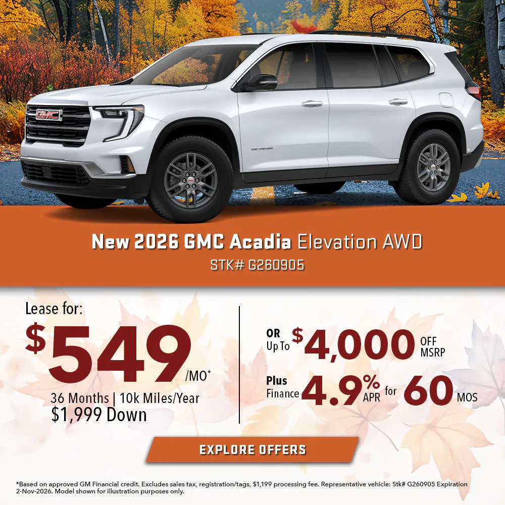 New 2026 GMC Acadia Elevation AWD | Joyce Koons Buick GMC