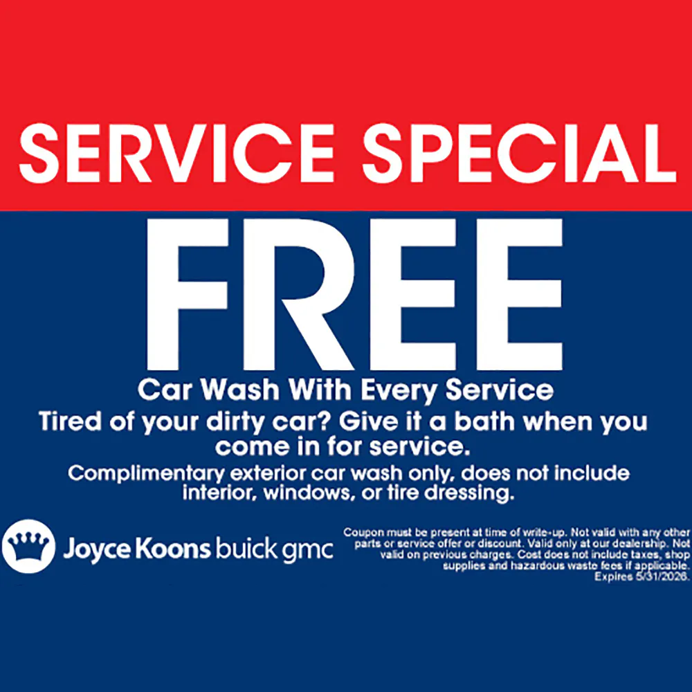 Free Car Wash | Joyce Koons Buick GMC