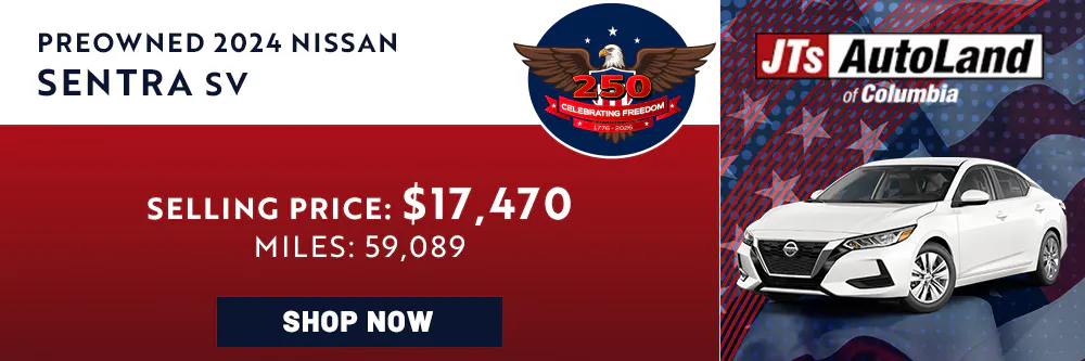 2024 Nissan Sentra SV Selling Price: $17,470 Miles: 59,089 | JTs AutoLand of Columbia