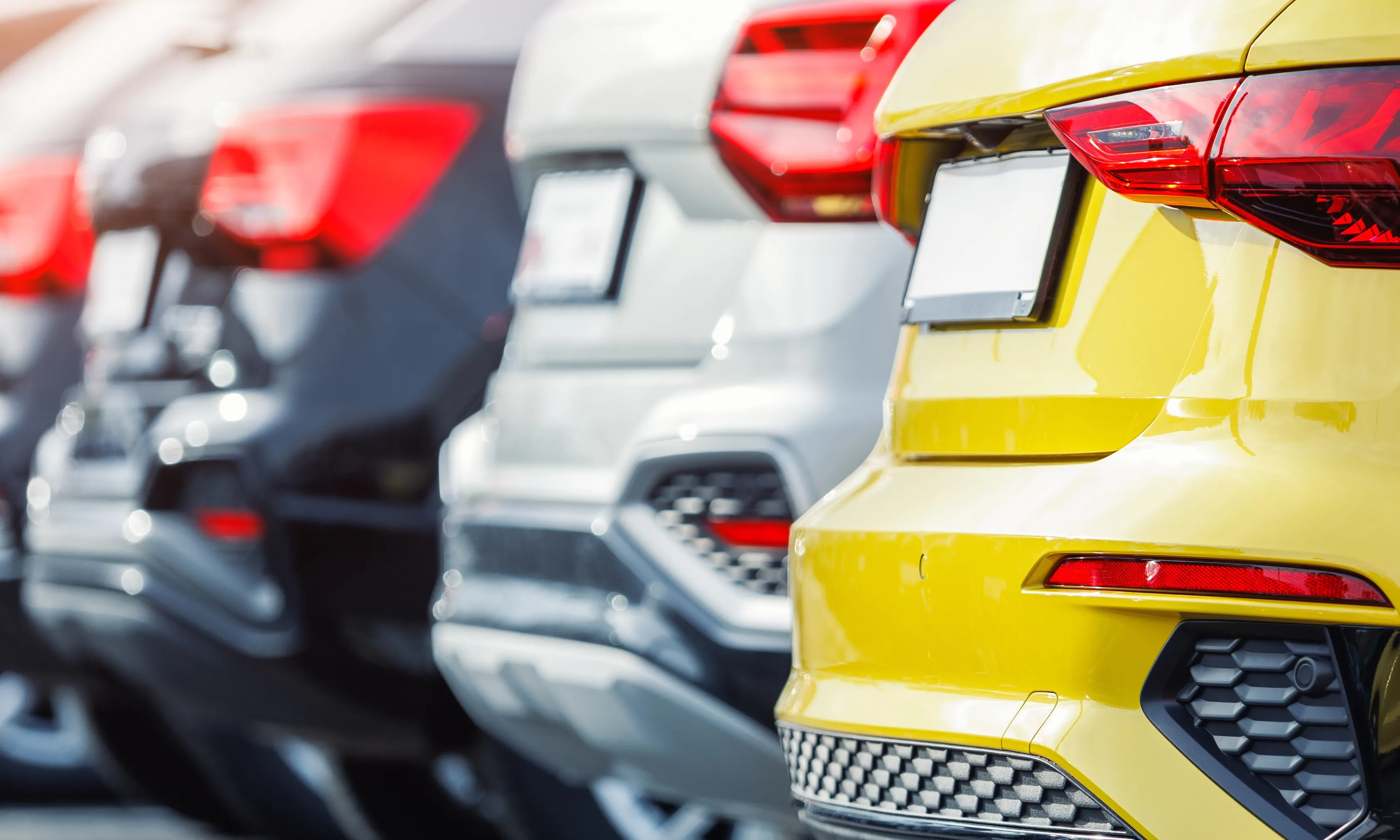 Row of used vehicles