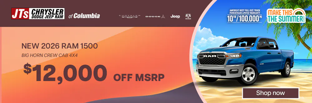 $12,000 off MSRP | JTs Chrysler Dodge Jeep Ram of Columbia