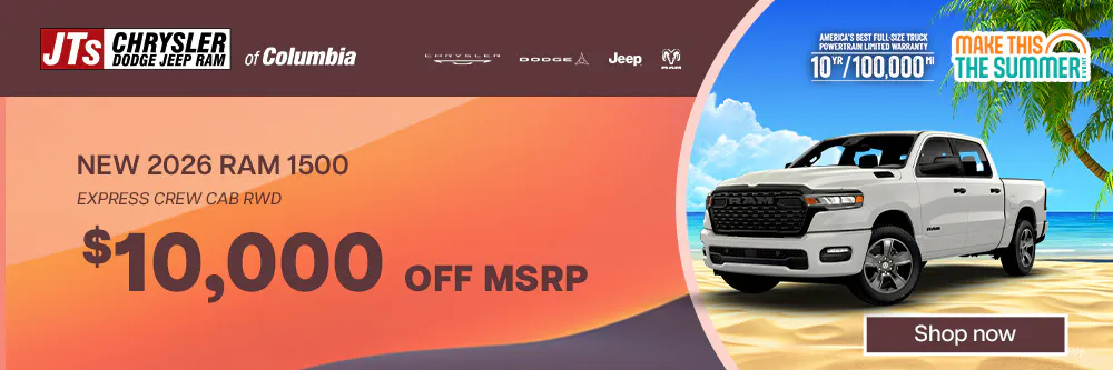 $10,000 off MSRP | JTs Chrysler Dodge Jeep Ram of Columbia